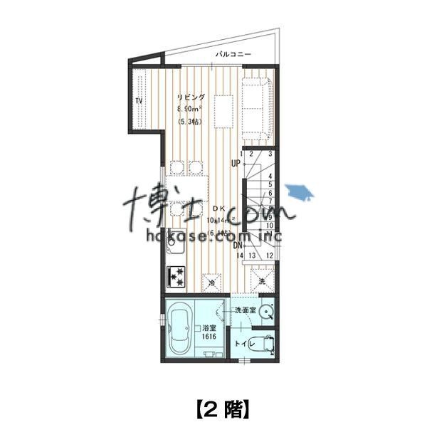 宮崎県東臼杵郡門川町加草のハイツの間取